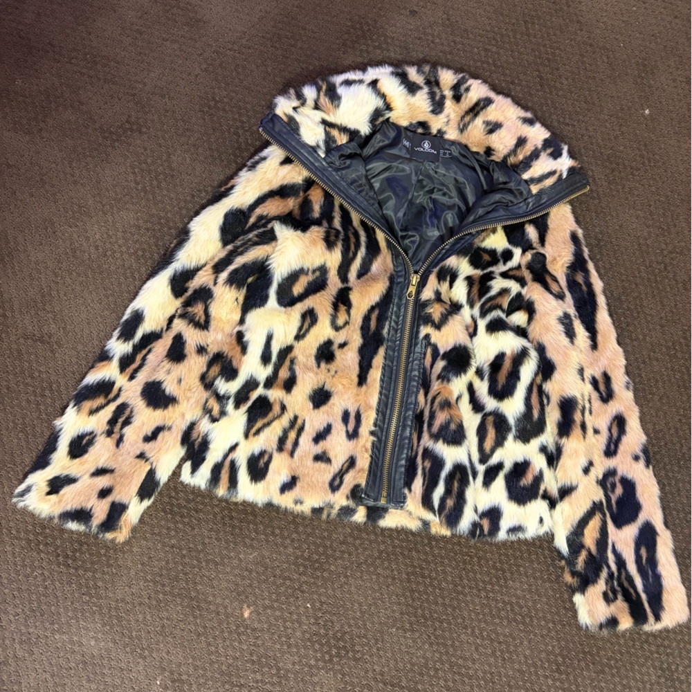 Volcom Leopard Fur Jacket - image 1